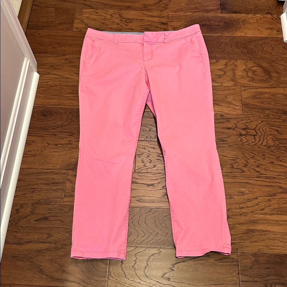 STYLUS Pink Pants with Blue Striped Waistband